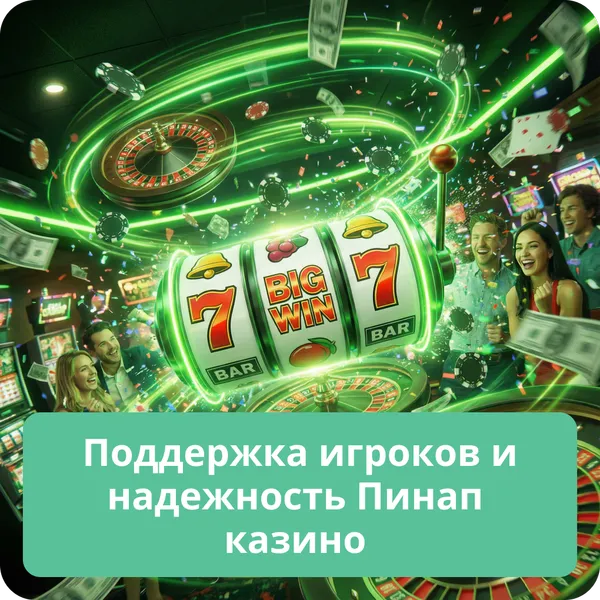 Поддержка игроков и надежность Пинап казино